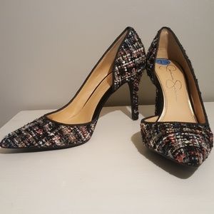 Tweed Jessica Simpson 4 inch heels